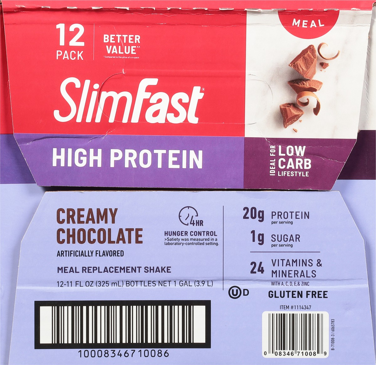 slide 11 of 11, SlimFast High Protein Creamy Chocolate Meal Replacement Shake 12 - 11 fl oz Bottles, 12 ct