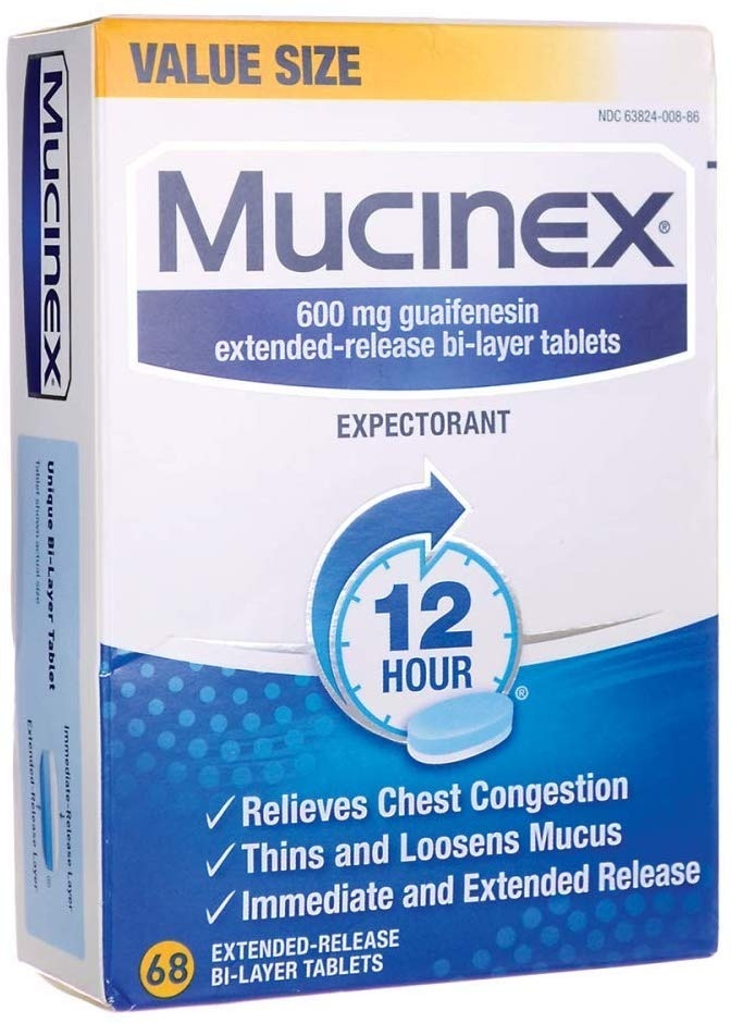 slide 1 of 1, Mucinex Expectorant 600mg Tablets, 68 ct