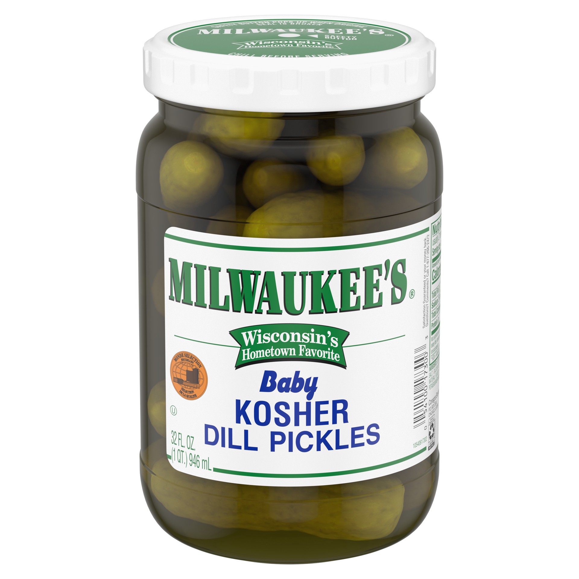 slide 1 of 5, Milwaukee's Baby Kosher Dill Pickles, 32 oz., 32 fl oz