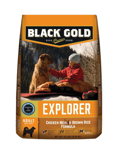 slide 1 of 1, Blk Gld Chicken Meal And Brown Ric, 40 lb