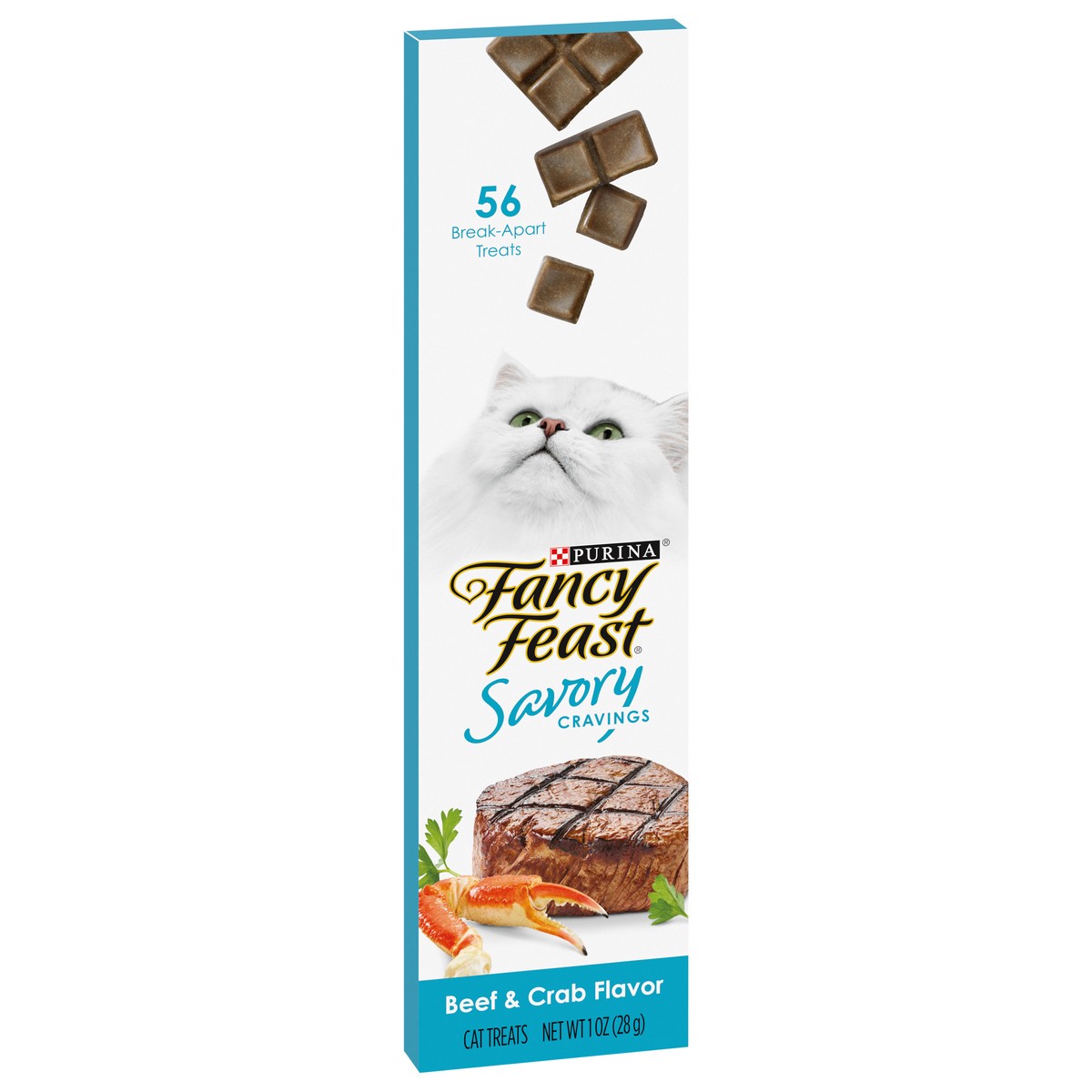 slide 8 of 9, Fancy Feast Purina Fancy Feast Limited Ingredient Cat Treats, Savory Cravings Beef & Crab Flavor, 1 oz