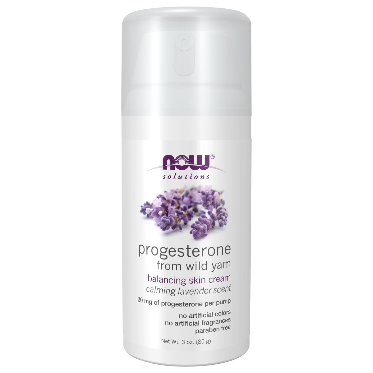 slide 1 of 5, NOW Progesterone from Wild Yam with Lavender Balancing Skin Cream – 3 oz., 3 oz