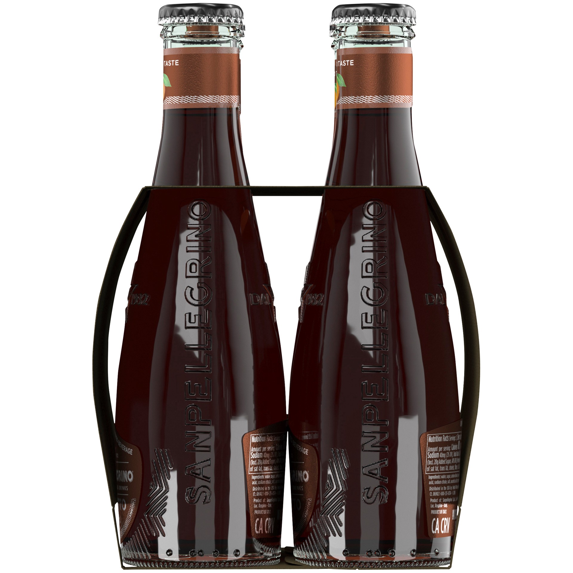 slide 7 of 7, San Pellegrino Italian Sparkling Drink Chinotto, Sparkling Citrus Beverage, 4 Pack of Bottles, 4 ct