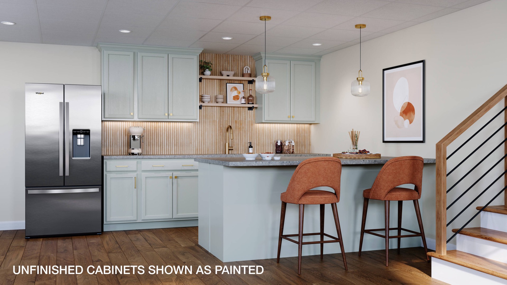 slide 6 of 6, Project Source Oak Brook 24-in W x 30-in H x 12-in D Natural Unfinished Oak Diagonal Corner Wall Fully Assembled Cabinet Flat Panel Square, 1 ct