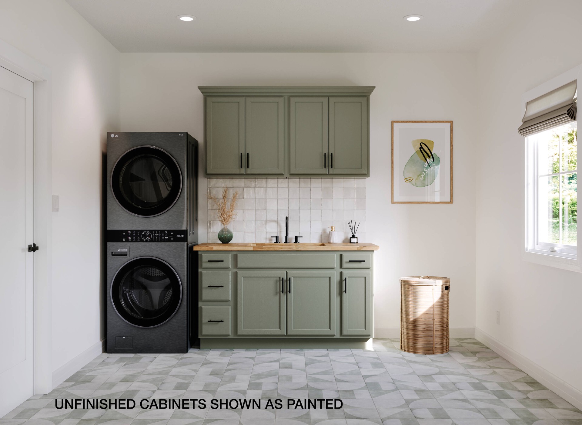 slide 4 of 6, Project Source Oak Brook 18-in W x 30-in H x 12-in D Natural Unfinished Oak Wall Fully Assembled Cabinet Flat Panel Square, 1 ct