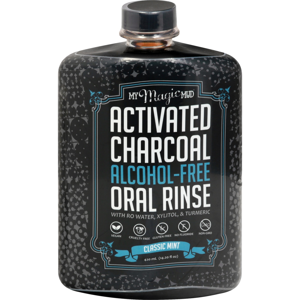 slide 1 of 1, My Magic Mud Mouthwash Activated Charcoal Oral Rinse, 14.2 oz