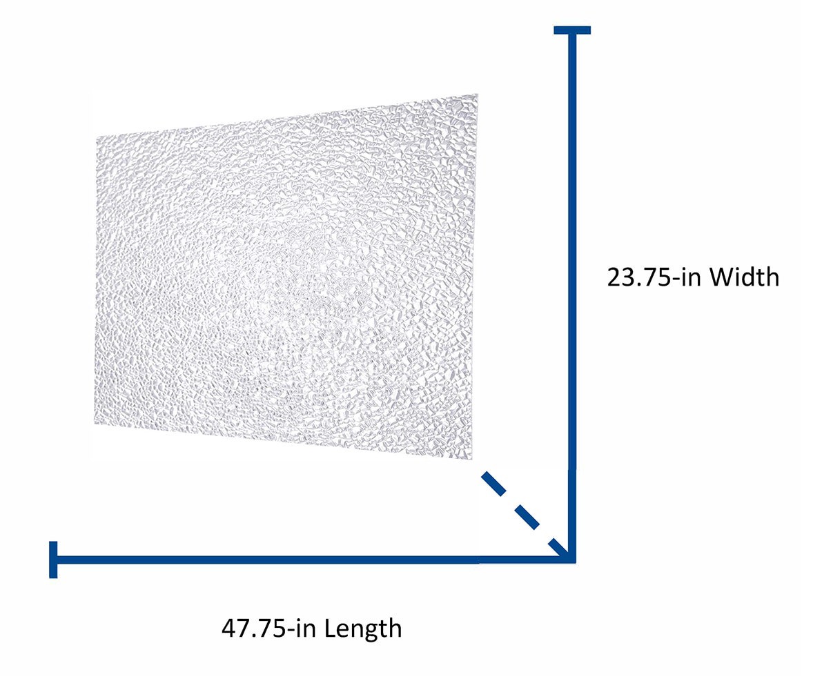 slide 3 of 5, DURALENS 24-in x 48-in 7.85-sq ft Cracked ice Ceiling Light Panels, 1 ct