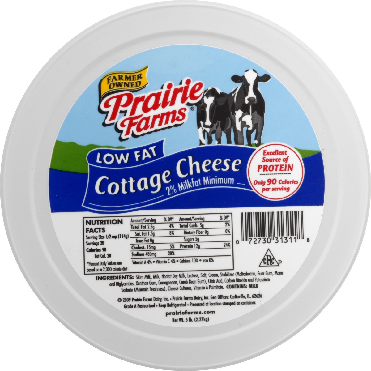 slide 3 of 12, Prairie Farms Low Fat 2% Milkfat Minimum Cottage Cheese 5 oz, 5 oz