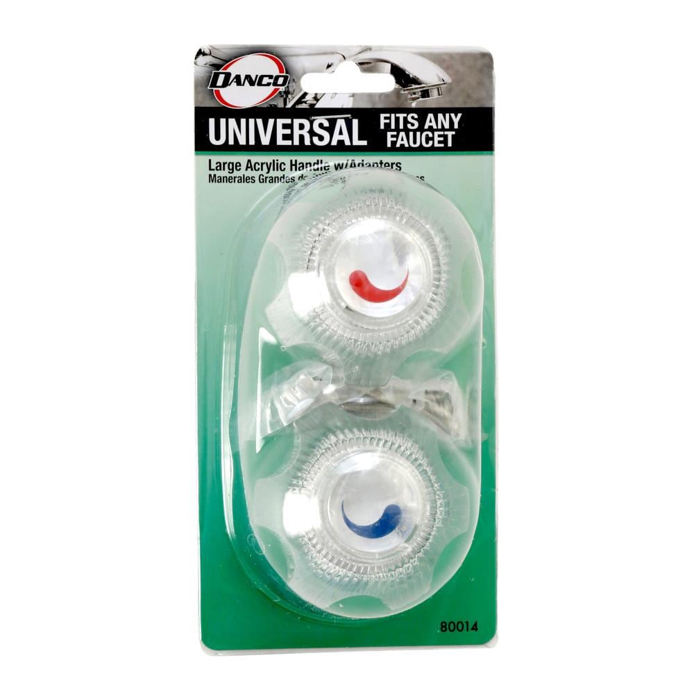 slide 4 of 4, Danco Clear Acrylic 2 -Handle Knob Bathroom Sink Faucet Handle 2 -Pack, 1 ct