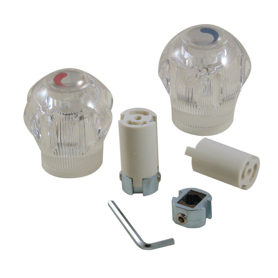 slide 1 of 4, Danco Clear Acrylic 2 -Handle Knob Bathroom Sink Faucet Handle 2 -Pack, 1 ct