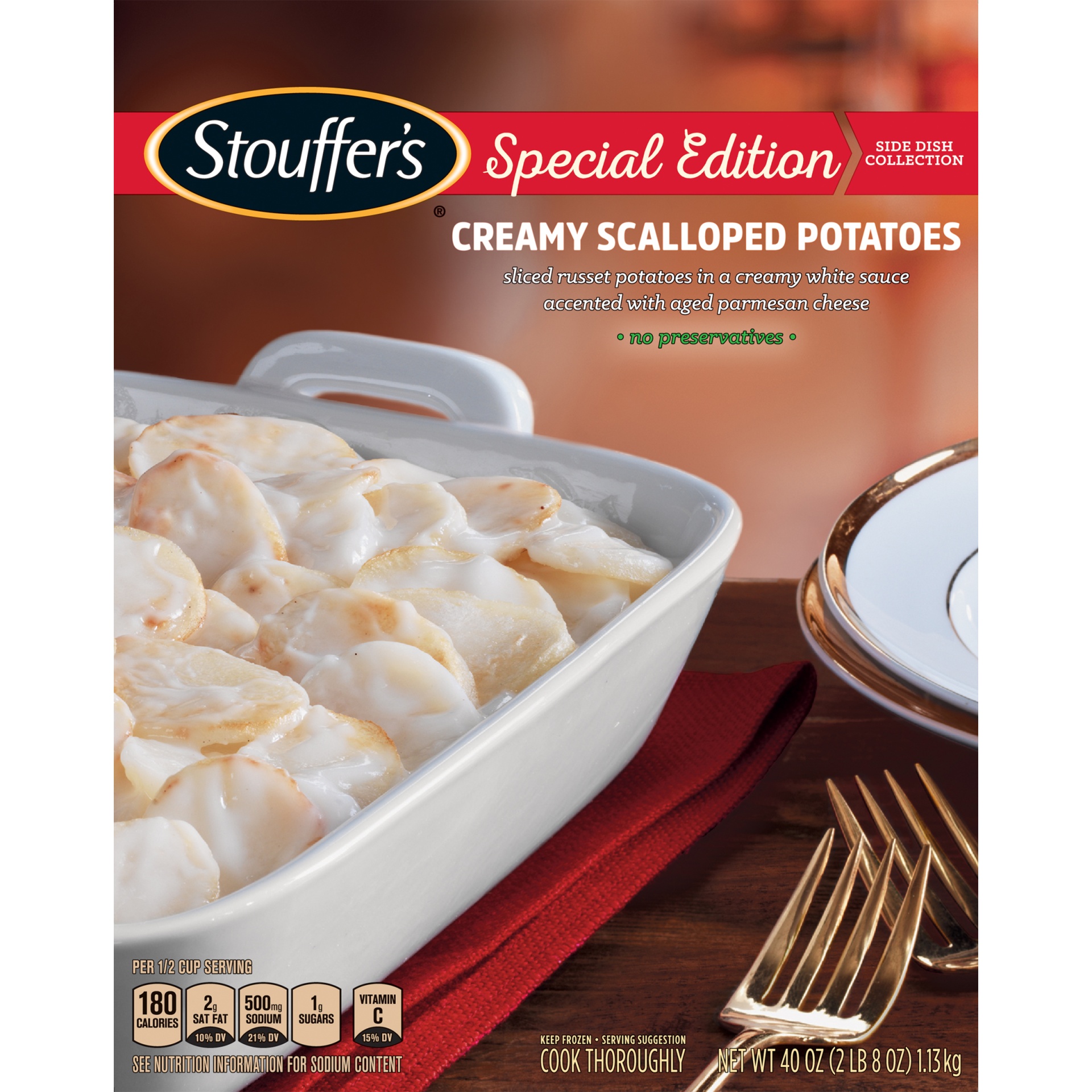 slide 5 of 8, Stouffer's Scalloped Potato, 40 oz