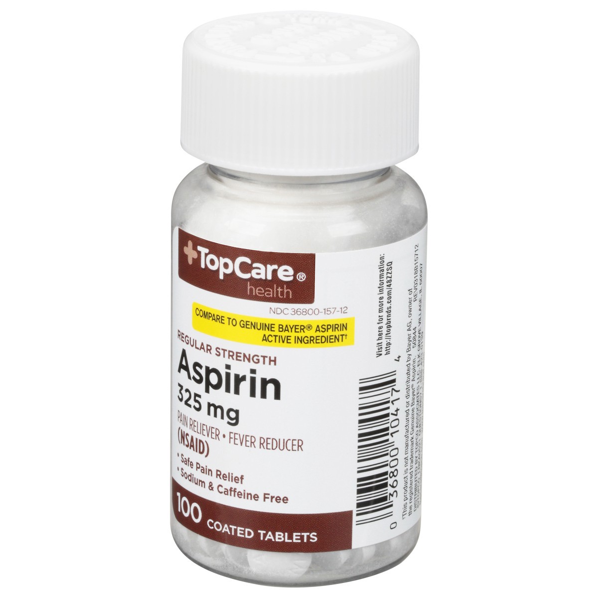 slide 8 of 9, Topcare Asprin Tabs, 100 ct