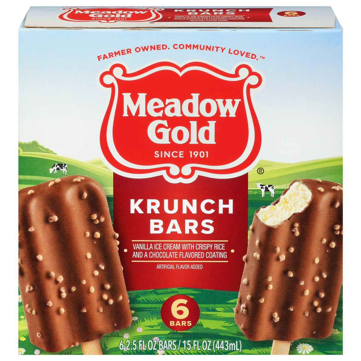 slide 5 of 13, Meadow Gold Krunch Bars 6 - 2.5 fl oz Bars, 6 ct