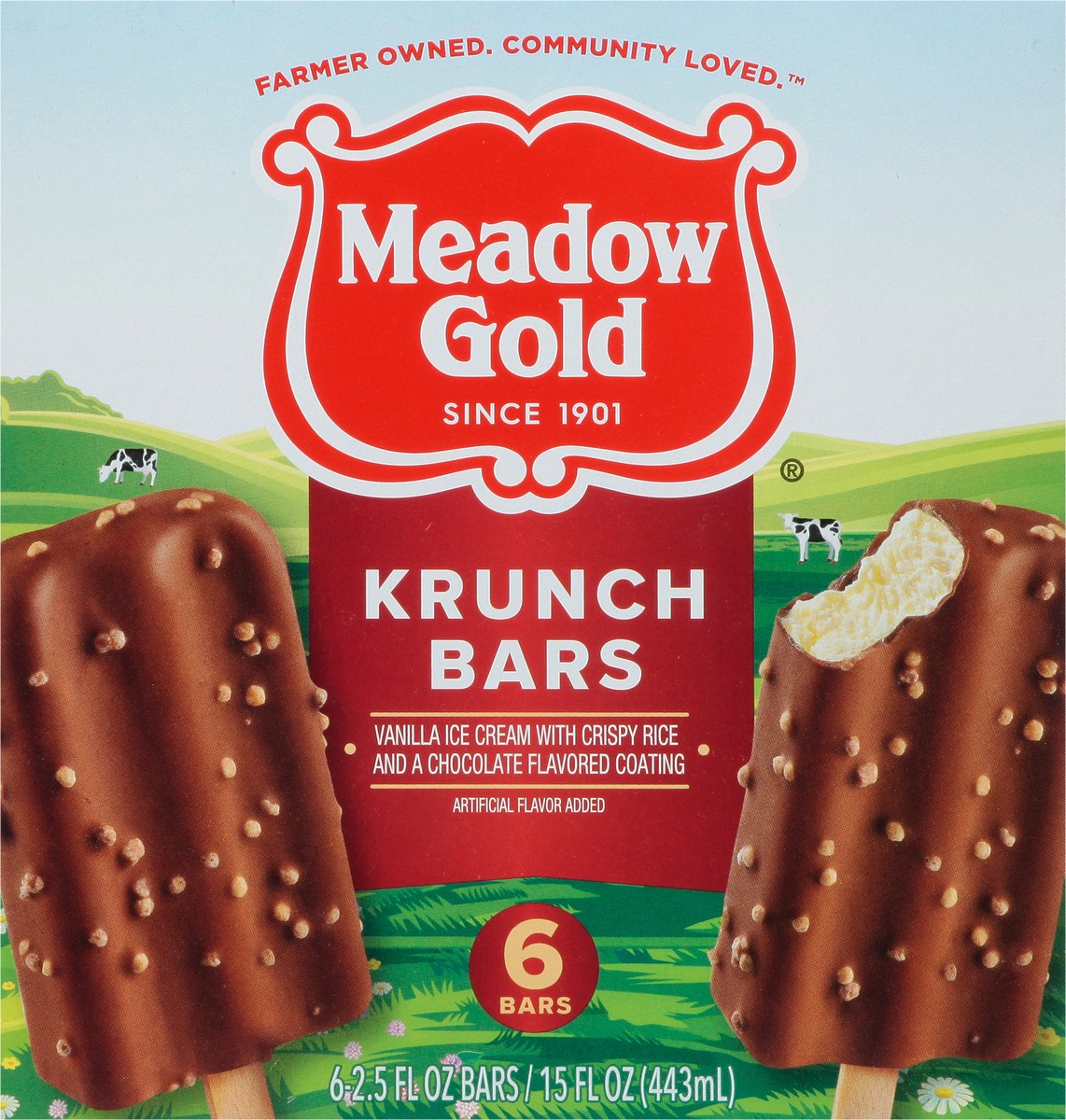 slide 10 of 13, Meadow Gold Krunch Bars 6 - 2.5 fl oz Bars, 6 ct