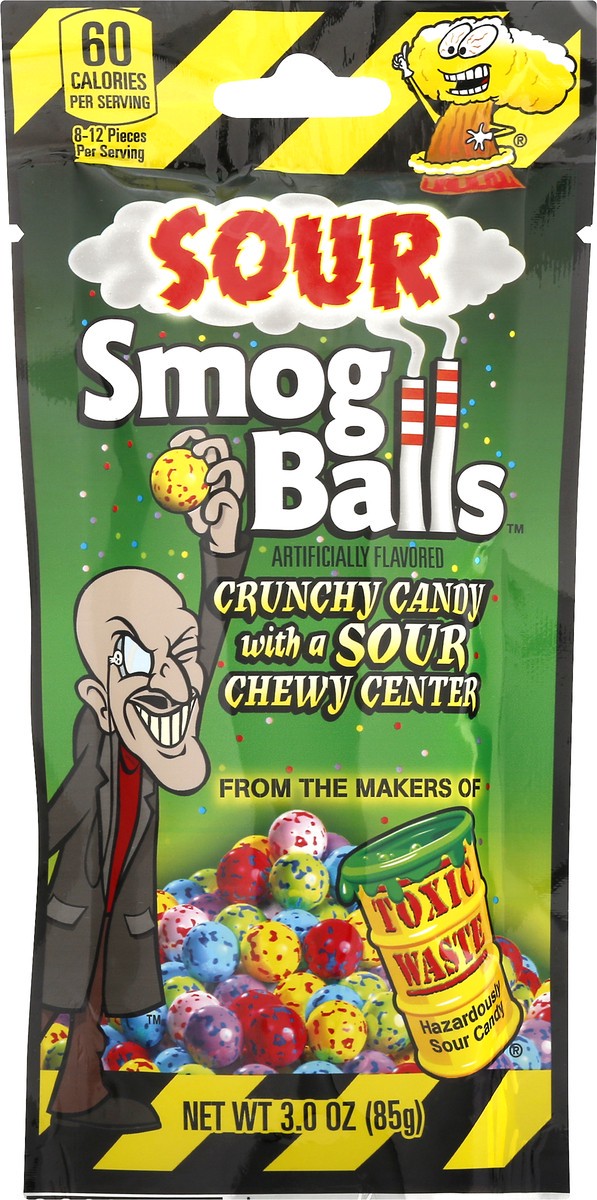 slide 9 of 9, Toxic Waste Smog Balls, Sour, 3 oz