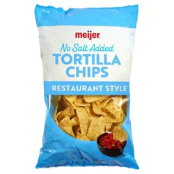 Meijer No Salt Tortilla Chips - 13 oz
