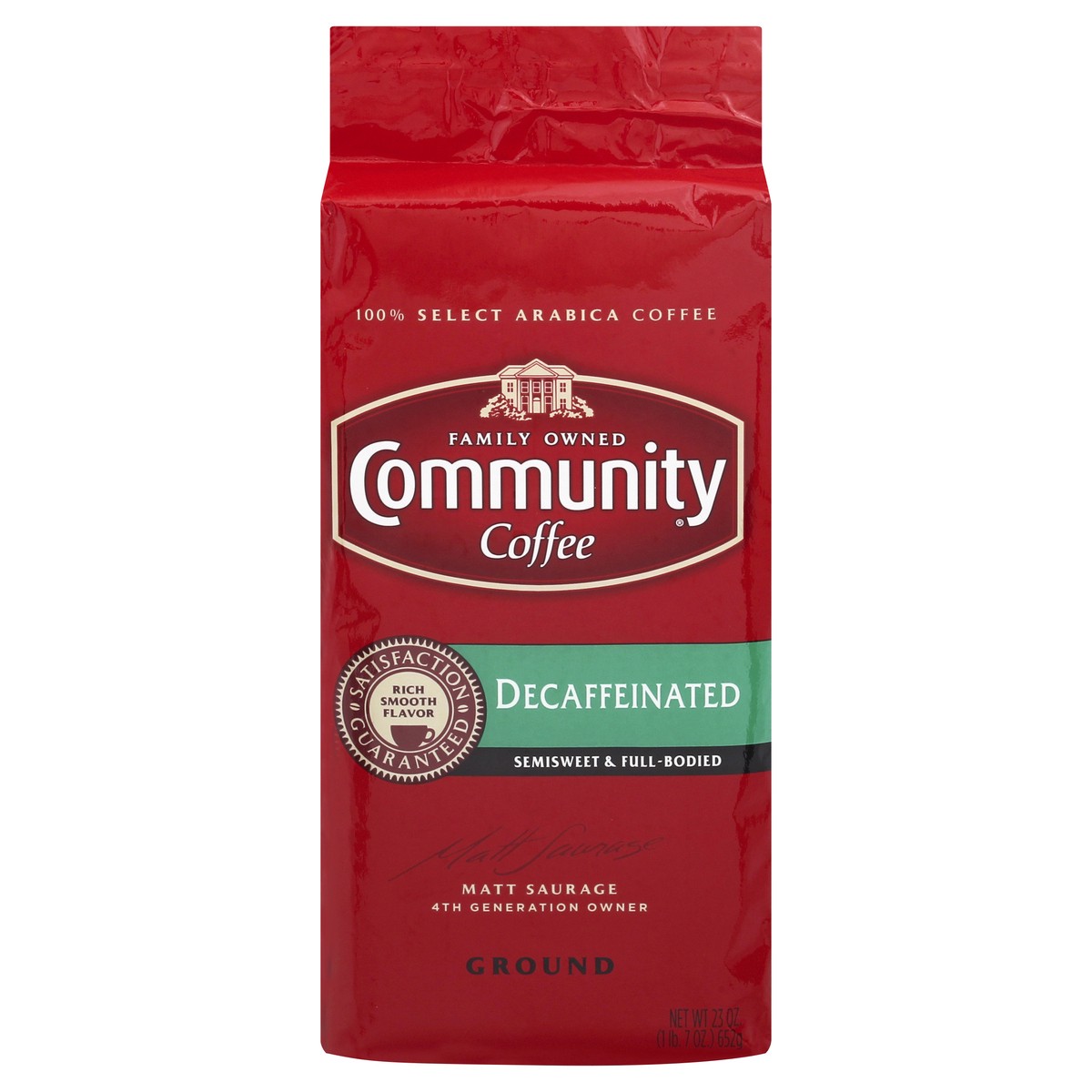 slide 1 of 12, Community Coffee Decaffeinated Ground Dark Roast Coffee - 23oz, 23 oz