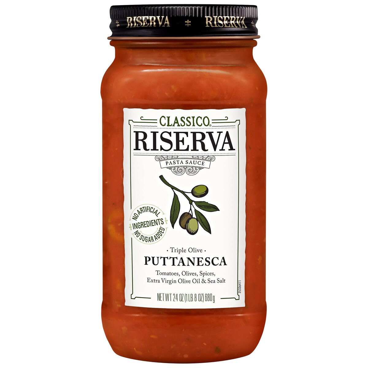 slide 1 of 4, Classico Riserva Triple Olive Puttanesca Pasta Sauce Jar, 24 oz