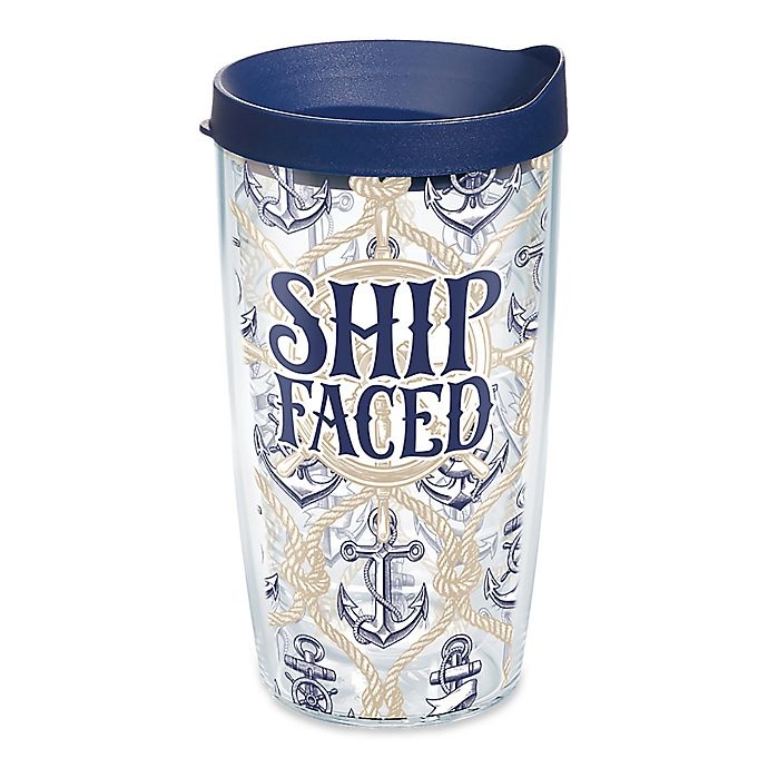 slide 1 of 1, Tervis Ship Faced Wrap Tumbler with Lid, 16 oz