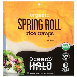 Ocean's Halo Organic Spring Roll Rice Wraps, 12 ea