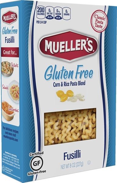 slide 1 of 1, Mueller's Pasta Fusilli Wheat Free, 8 oz