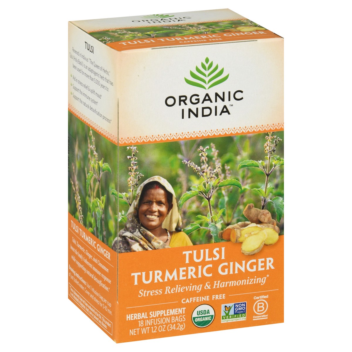 slide 8 of 9, Organic India Tulsi Tumeric Ginger Tea Bags - 18 ct, 18 ct