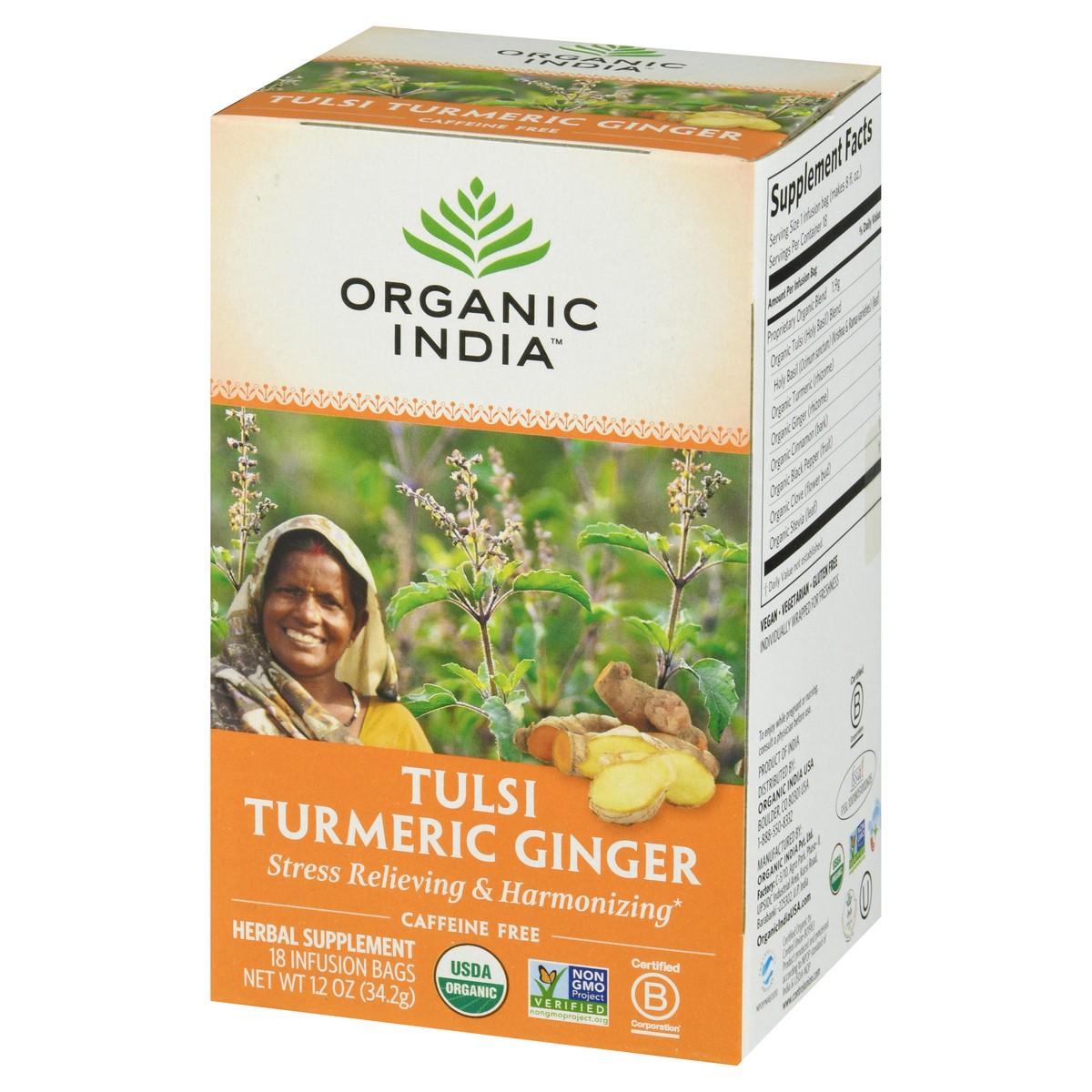 slide 9 of 9, Organic India Tulsi Tumeric Ginger Tea Bags - 18 ct, 18 ct