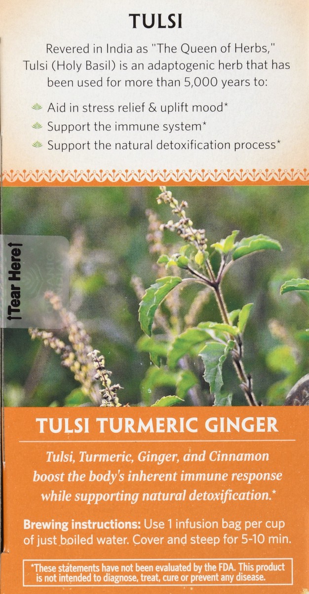 slide 5 of 9, Organic India Tulsi Tumeric Ginger Tea Bags - 18 ct, 18 ct