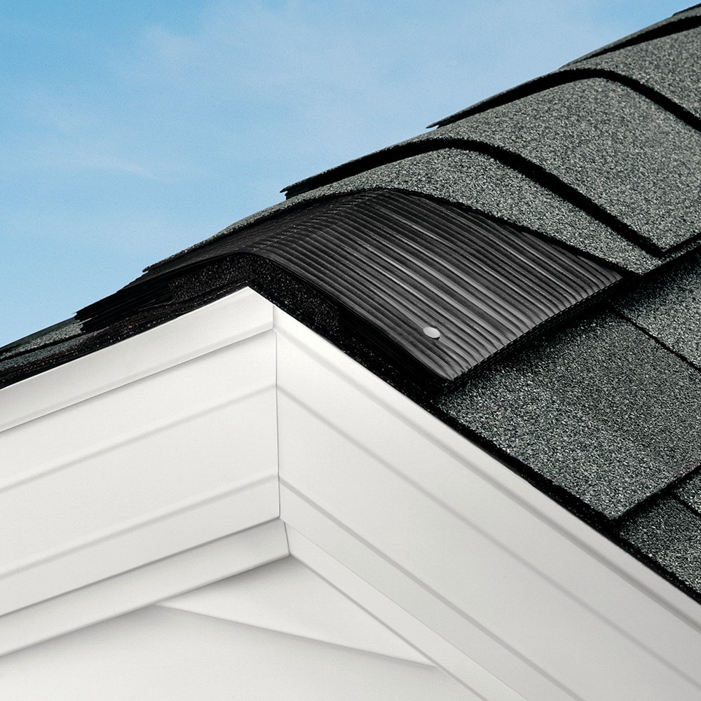 slide 2 of 6, Owens Corning VentSure (1 Vent) 15-in x 48-in Black Plastic Stick Roof Ridge Vent, 1 ct