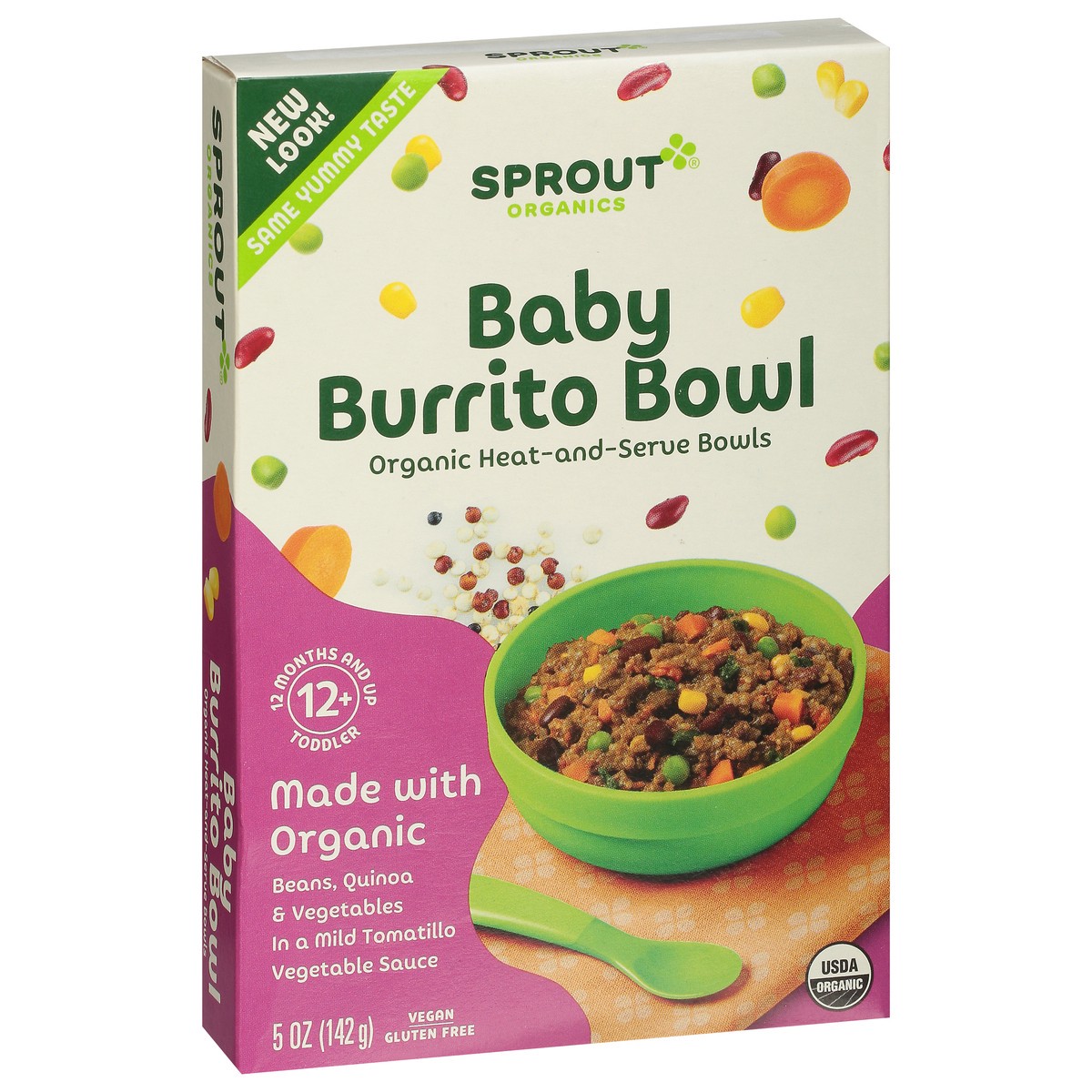 slide 5 of 9, Sprout Organics Toddler (12+ Months and Up) Baby Burrito Bowl Toddler 5 oz, 5 oz