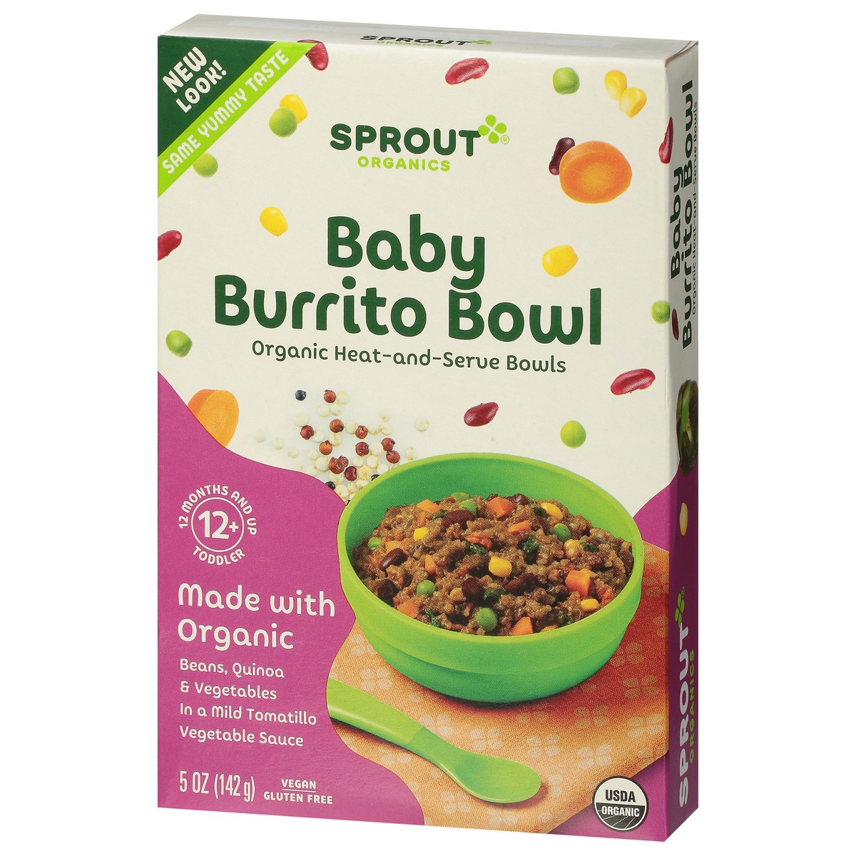 slide 2 of 9, Sprout Organics Toddler (12+ Months and Up) Baby Burrito Bowl Toddler 5 oz, 5 oz