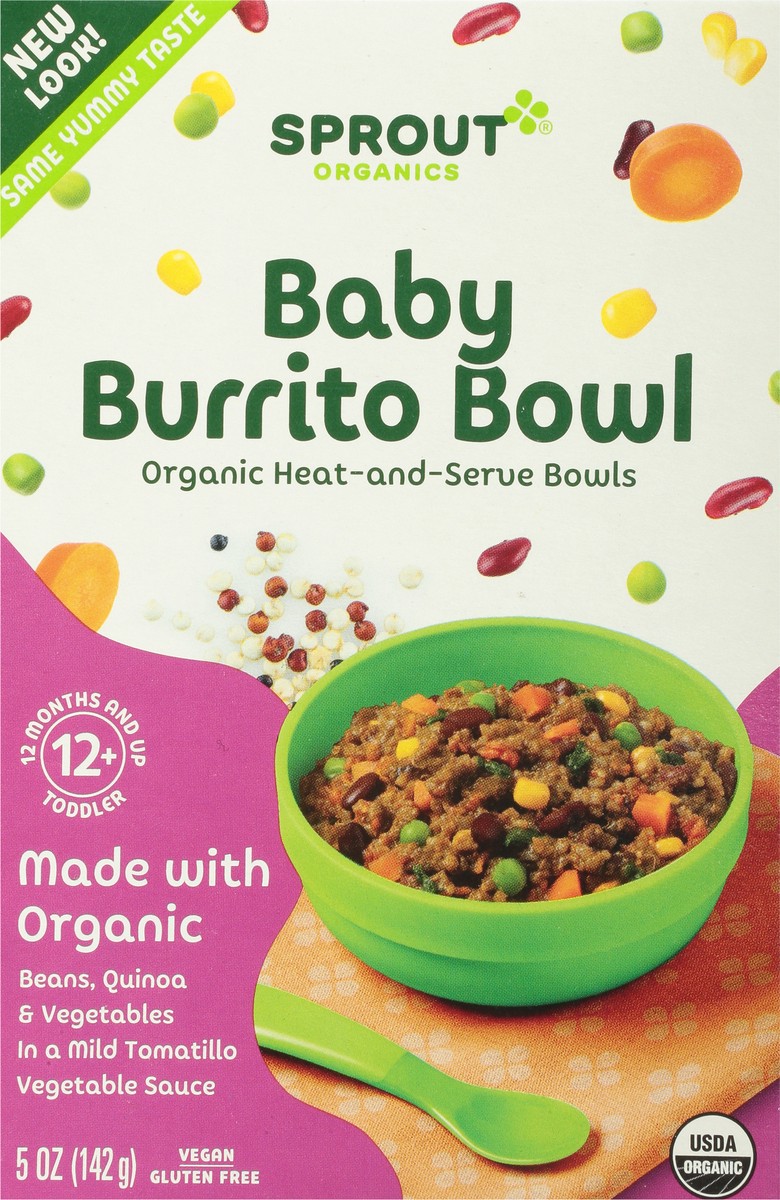 slide 7 of 9, Sprout Organics Toddler (12+ Months and Up) Baby Burrito Bowl Toddler 5 oz, 5 oz