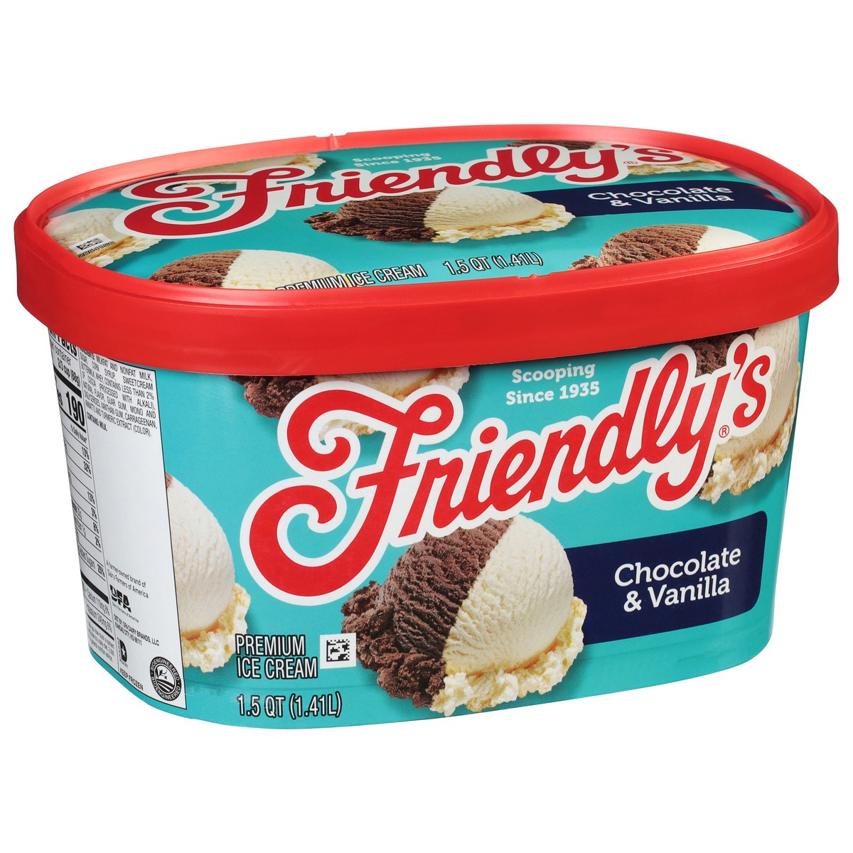 slide 8 of 9, Friendly's Rich & Creamy Chocolate Ice Cream and Vanilla Ice Cream Tub - 1.5 Quart, 1.5 qt