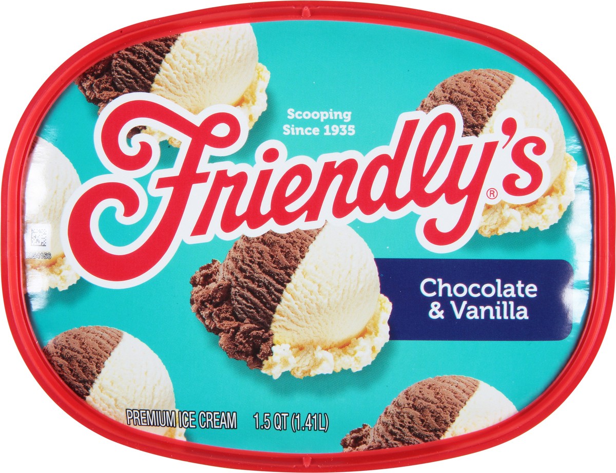 slide 9 of 9, Friendly's Rich & Creamy Chocolate Ice Cream and Vanilla Ice Cream Tub - 1.5 Quart, 1.5 qt