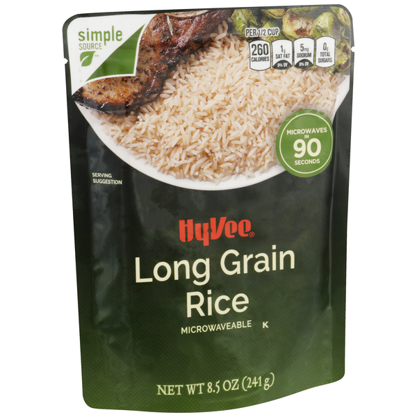 slide 1 of 1, Hy-vee Long Grain Rice, 8.5 oz
