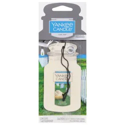 Yankee Candle Car Jar Clean Cotton Air Freshener 1 ea