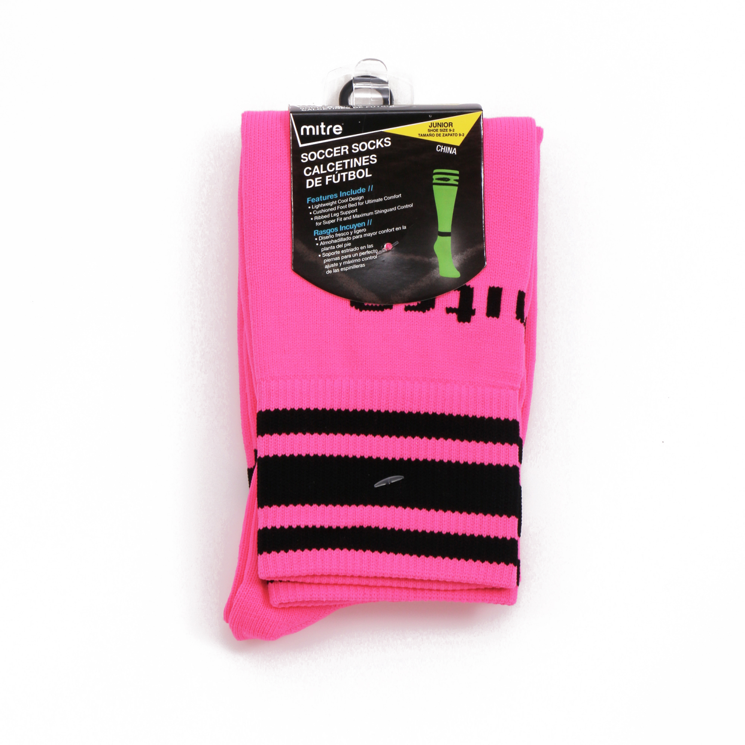 slide 2 of 3, Mitre Neon Junior and Youth Soccer Socks, 1 ct