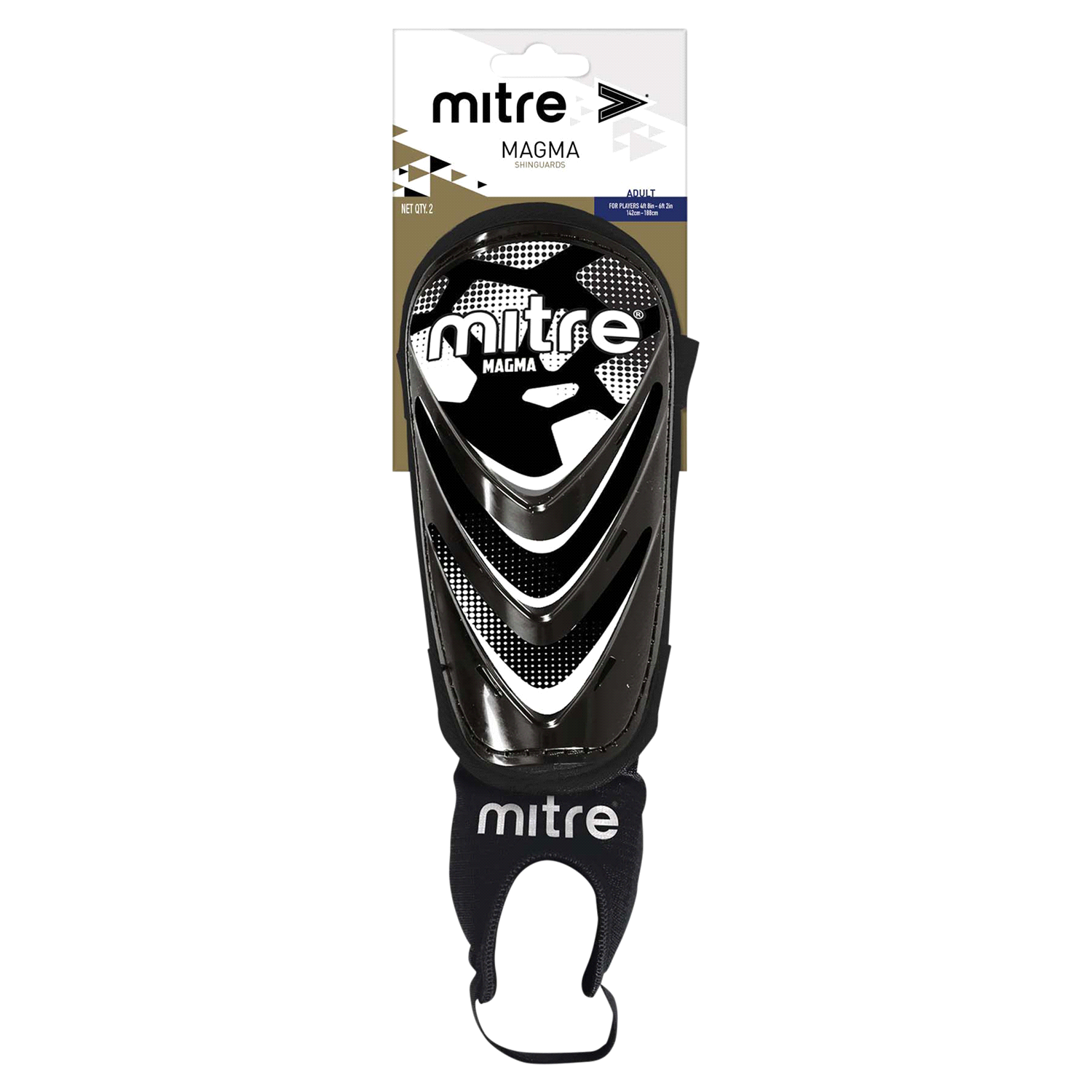 slide 1 of 2, Mitre Magma Shin Guard Adult, adult