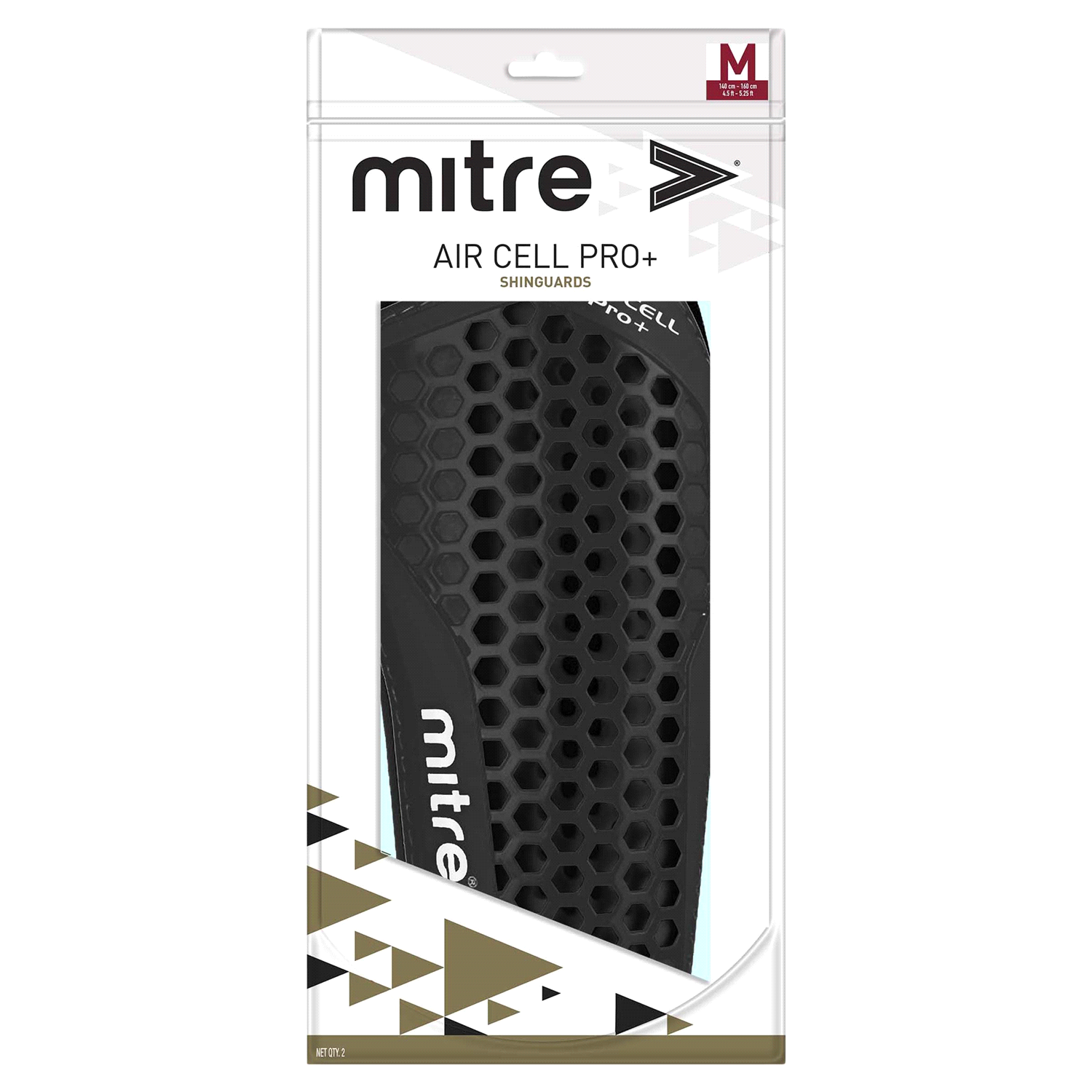 slide 1 of 2, Mitre Air Cell Pro +Shin Guard SIZE MEDIUM, 1 ct
