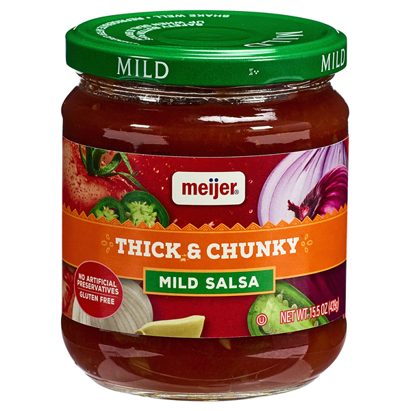 slide 1 of 2, Meijer Mild Thick & Chucky Salsa, 15.5 oz