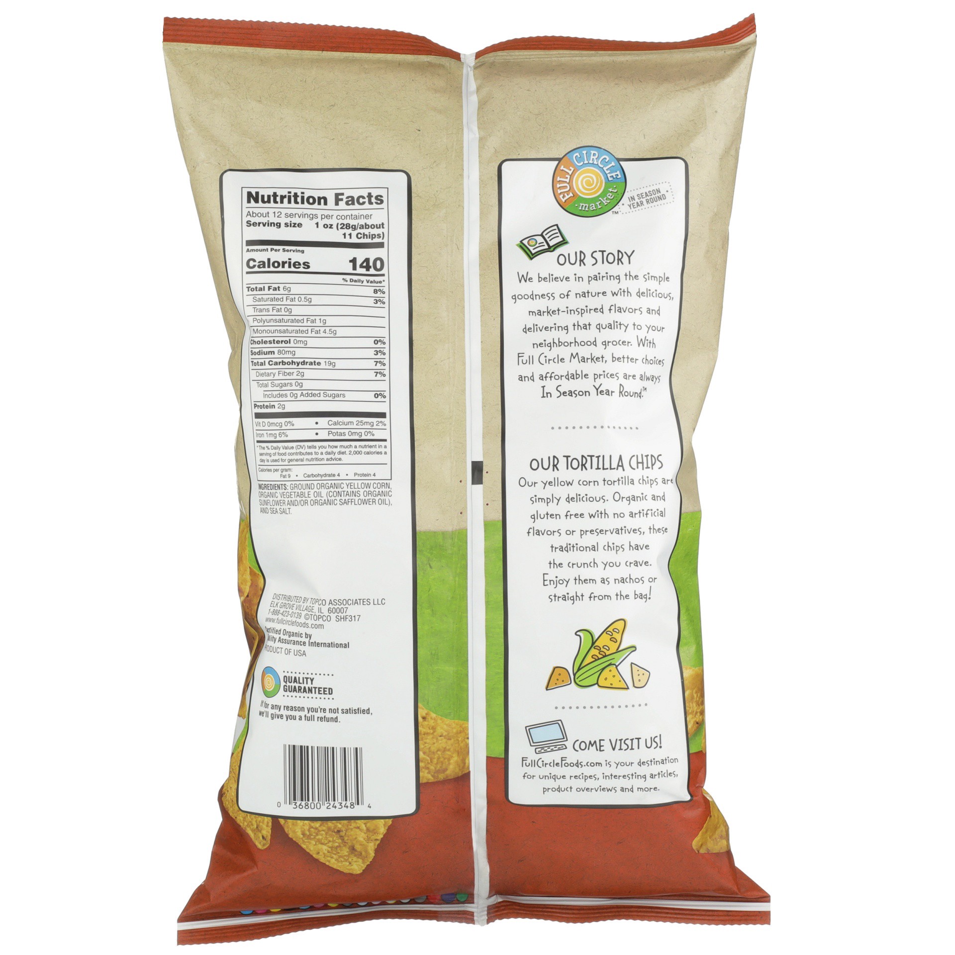 slide 5 of 6, Full Circle Market Organic Yellow Corn Tortilla Chips, 12 oz