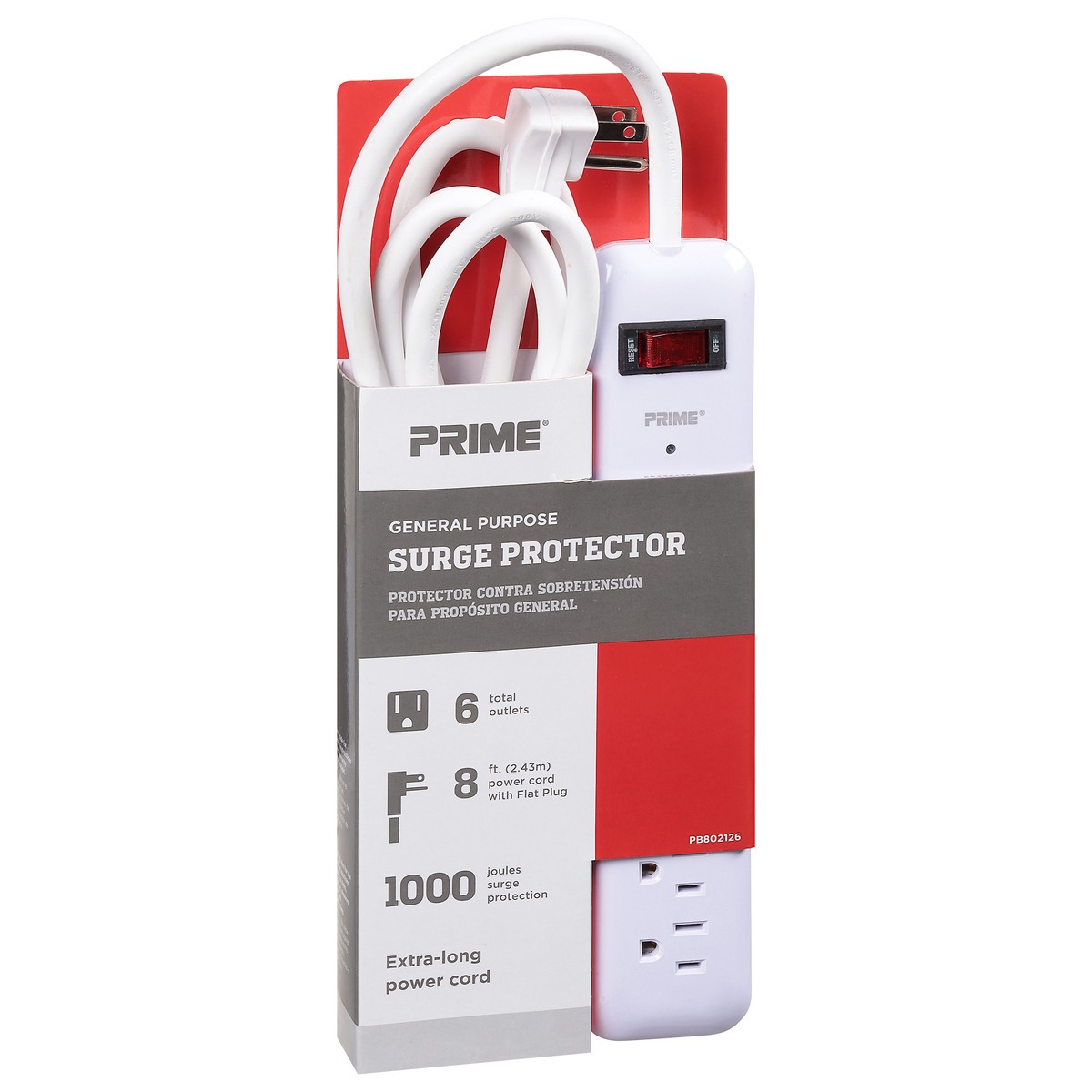 slide 3 of 9, Prime General Purpose Surge Protectors 1 ea, 1 ct