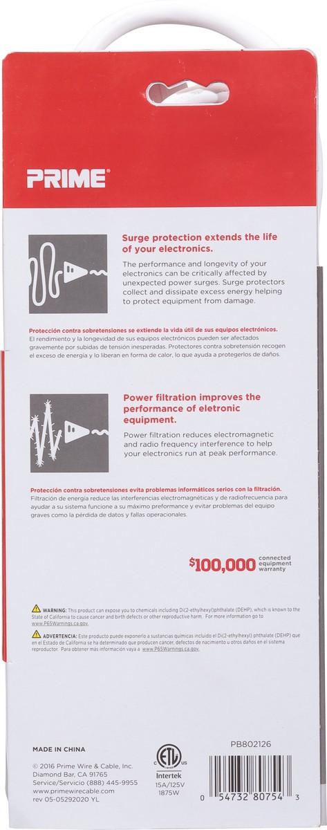 slide 8 of 9, Prime General Purpose Surge Protectors 1 ea, 1 ct