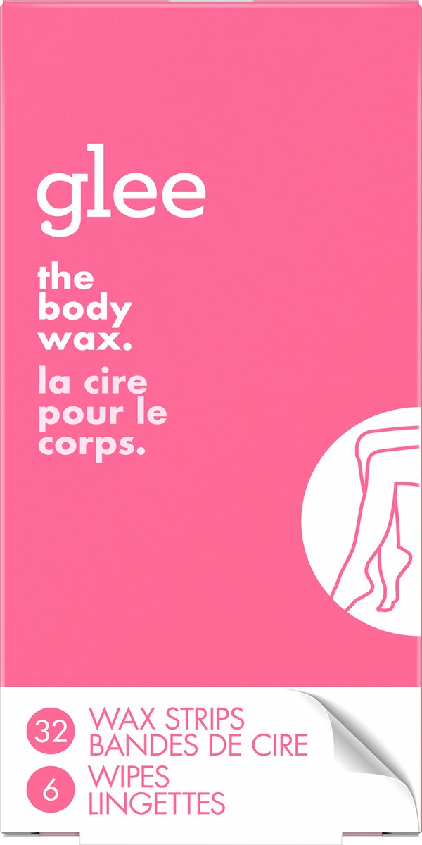 slide 2 of 2, Glee Body Wax Hair Removal Strips, 32 ct