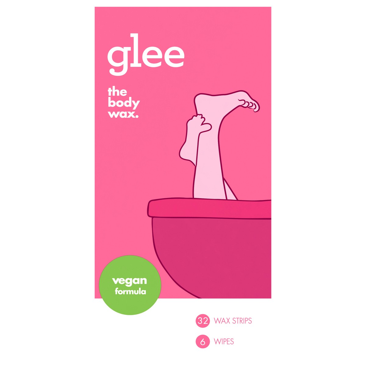 slide 1 of 2, Glee body wax hair removal strips for women raspberry scent 32 count, 32 ct