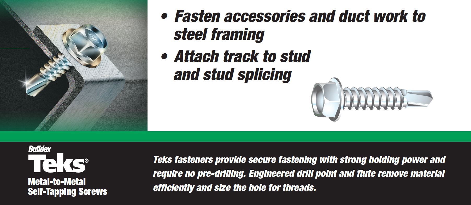 slide 6 of 6, Teks #12 x 2-in Socket hex -Drive Self-drilling Sheet Metal Screws 60 -Count, 1 ct