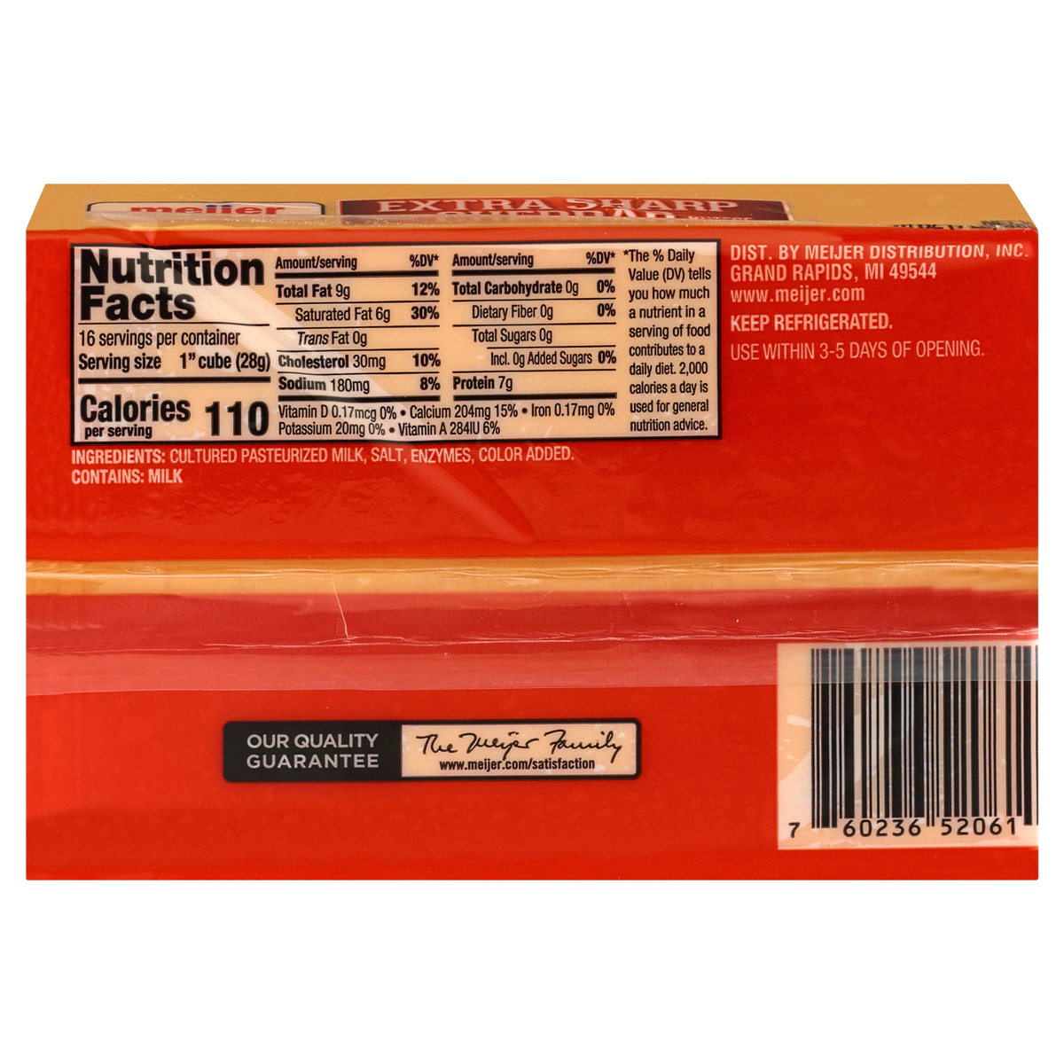 Meijer Chunk Extra Sharp Cheddar Cheese 16 oz Shipt