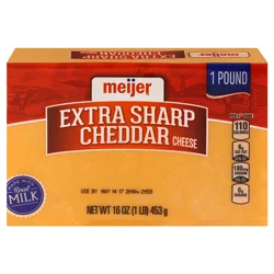 Meijer Chunk Extra Sharp Cheddar Cheese