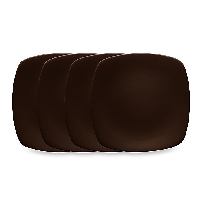 slide 1 of 1, Noritake Colorwave Mini Quad Plates - Chocolate, 4 ct