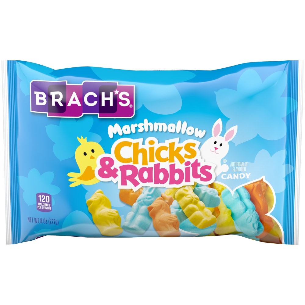 slide 1 of 1, Brach's Marshmallow Chicks & Rabbits Easter Candy, 8 oz